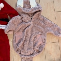 冬用ベビー服　サンタ　うさぎの画像
