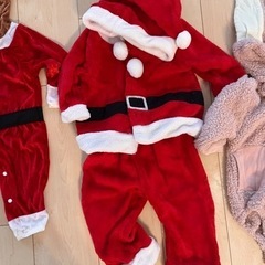 冬用ベビー服　サンタ　うさぎの画像