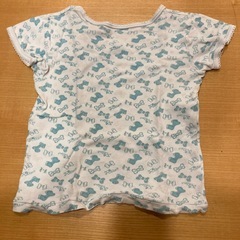 女児100サイズ・インナー(半袖・ピンク×1/ブルー×1)の画像