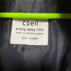 coen ダウンジャケット ブラックの画像