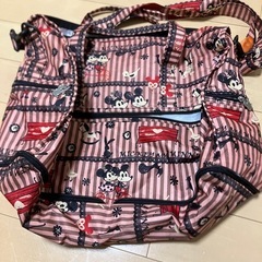 ハピタス　折り畳みボストンバッグ ミッキー＆ミニーの画像