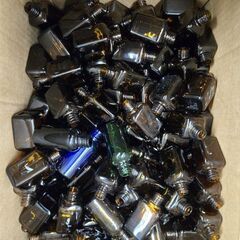 ジャンク　ガラス瓶（フロスト、茶色、青色）の画像