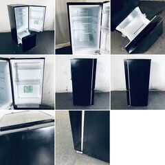 ID:rf00187 REFAGE 冷蔵庫 一人暮らし 中古 2023年製 2ドア 156L ブラック ファン式 右開き YRZ-F15LK  【リユース品：状態B】【送料無料】【設置費用無料】の画像