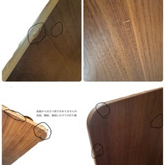 伸縮式ダイニングテーブル　幅150cm ウォールナットの画像