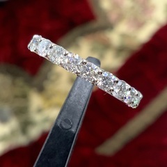 エステール　Pt900 プラチナ　ハーフエタニティ　リング　ダイヤ1ct 3g 約11号の画像