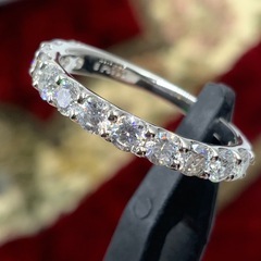 エステール　Pt900 プラチナ　ハーフエタニティ　リング　ダイヤ1ct 3g 約11号の画像