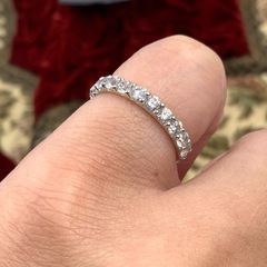 エステール　Pt900 プラチナ　ハーフエタニティ　リング　ダイヤ1ct 3g 約11号の画像