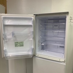 ①　両開き シャープ 350L 冷蔵庫 2020年製 SJ-GE35F-Wの画像