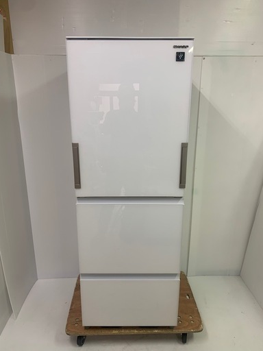 ①　両開き シャープ 350L 冷蔵庫 2020年製 SJ-GE35F-W
