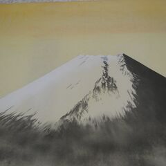 [1636] 忠之作 三福之図 掛け軸 鷹 茄子 富士山 縁起物 絵画の画像
