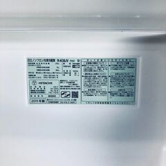 ID:rf00156 【自社配送エリア内限定】日立 HITACHI 冷蔵庫 ファミリー 中古 2019年製 3ドア 315L ダークブラウン ファン式 右開き R-K38JV(TD)  【リユース品：状態B】【送料無料】【設置費用無料】の画像
