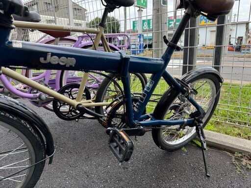 J3101【リユースのサカイ柏店】　ON15　JEEP　ジープ　２０インチ軽快　折りたたみ自転車　６段変速　ﾌﾞﾙｰ　★店頭にて試乗可