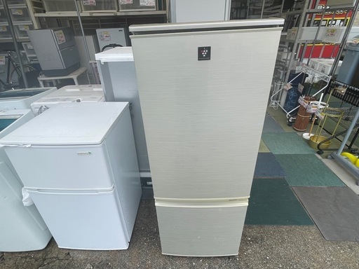 【リサイクルサービス八光】2012年製　シャープ  プラズマクラスター搭載冷蔵庫 (167L・つけかえどっちもドア) 2ドア ゴールド系 SJ-PD17X-N