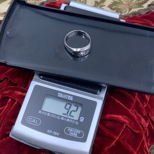 Pt900 印台ダイヤリング　9.2g 約19.5号　 0.17ct