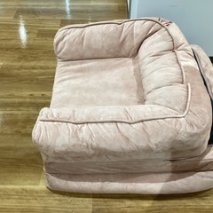 ソファベッド（ピンク）【町田市再生家具】252101の画像