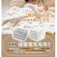 電気毛布 掛け 敷き 8段階温度調整 電気ブランケット 厚手生地 ふわふわの画像
