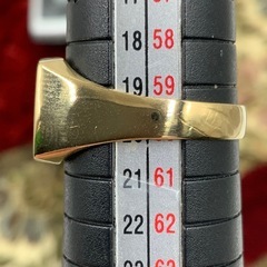 K18 印台ダイヤリング　7.9g 約19号　 0.15ctの画像