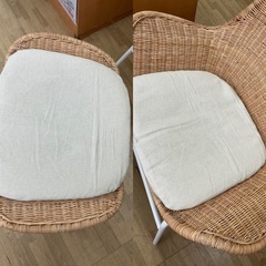 【ドリーム川西店御来店限定】☆ジモティー見たよ♪割引☆ 開催中！IKEA/FRYKSAS/チェア&オットマン　【99560000033092】の画像