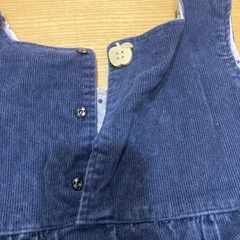 女児110サイズ相当・ハンドメイドワンピース(ネイビー)の画像