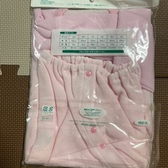 新生児用　長袖コンビドレスの画像