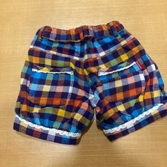 女児100サイズ・ショートパンツ(チェック柄)の画像