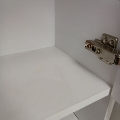 ★ジモティ割あり★  食器棚 ホワイト H180×D39×W59.5 クリーニング済み TK6978の画像