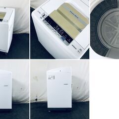 ID:sg219355 日立 HITACHI 洗濯機 一人暮らし 大きめ 中古 2019年製 全自動洗濯機 7.0kg ホワイト 送風 乾燥機能付き NW-R704(W)  【リユース品：状態A】【送料無料】【設置費用無料】の画像