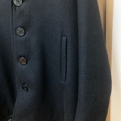 美品 ショット schott ウール シングル ピーコート 38 ダークネイビーの画像