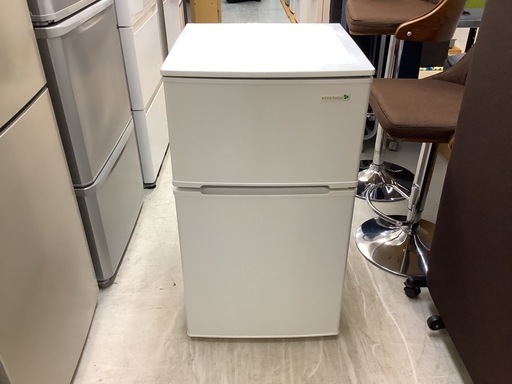 【リサイクルサービス八光】2019年製　ヤマダ電機オリジナル　YRZ-C09B1　直冷式冷蔵庫　(90L)