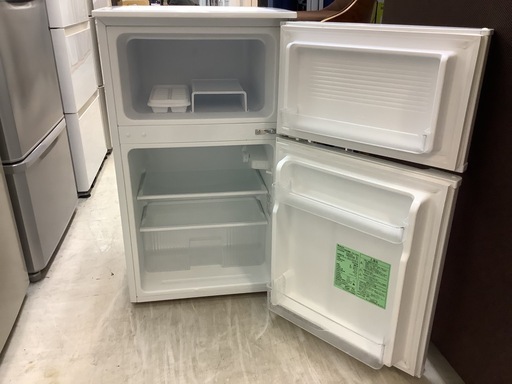 【リサイクルサービス八光】2019年製　ヤマダ電機オリジナル　YRZ-C09B1　直冷式冷蔵庫　(90L)