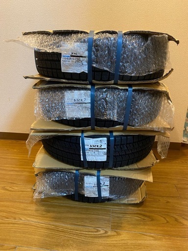 ブリヂストン　
ブリザック ＶＲＸ2　R14 155/ 65スタッドレスホイール付き　4本セット 　未使用　室内保管