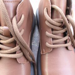 ☆卒業式の袴用ブーツ MD-A-22611-BROWN-25ブーティー ショートブーツ 25cm◆卒業袴にピッタリの画像