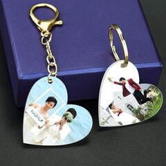 アクリル 穴開き ハンドメイド アクリルプレート クリア ハート 10個の画像