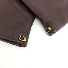 COACHコーチ☆レザーグローブ 手袋 焦げ茶の画像