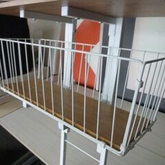 ※取引中/売約済***********　　　　　　未使用/新品　組立済み　訳あり　ランドリーラック 収納棚 幅60cm 突っ張り式 9段 高さ調整 縦型 の画像