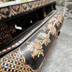 アンティーク 平卓 香炉台 花台 飾り台 木製の画像