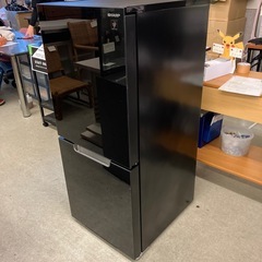 M2510-305 SHARP 2ドア冷凍冷蔵庫 2021年製 SJ-GD15G-B 動作確認済み キズ汚れ有りの画像