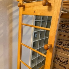 1500円　木製　衣装ラック　ポールの画像
