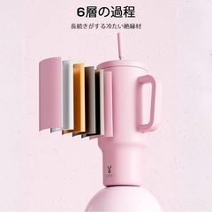 MEOKY タンブラー  保冷保温 ストロー付き マグカップの画像