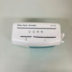 stp-3474 手動　シュレッダー　ハンド　A4マルチ　オーム電機　HS-216　裁断　カード　CD　DVD　コンパクト　手回し　書類　家庭用　ハンドルの画像