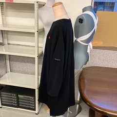 K2510-308 Knights of round table 長袖 ひざ丈ワンピース 4L ポケット付き 裏起毛 ブラック 毛玉汚れ有りの画像