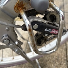 自転車　Shimano 24インチ水色通学通勤切り替えの画像