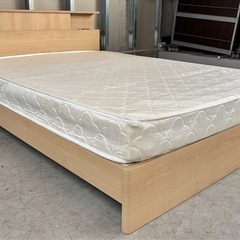 ✨ ダブルベッドセット（マットレス付き） 📦 照明・コンセント付きヘッドボード 🚚 配達可能 / 早い者勝ち ¥27,000の画像