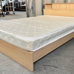 ✨ ダブルベッドセット（マットレス付き） 📦 照明・コンセント付きヘッドボード 🚚 配達可能 / 早い者勝ち ¥27,000の画像