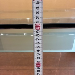 ★オシャレ★ガラステーブル センターテーブル ガラス天板 二段式 清掃済み・高さ約41cm×横幅140cm×奥行き80cm ※かなりの重量が有ります。2人でお越し頂くのをお勧めします。の画像