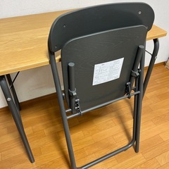 無印良品 テーブル 椅子 セット 折りたたみ　スチールパイプの画像