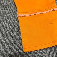 オレンジパンツ 100cm さくらんぼ刺繍 レース付き 可愛いデザインの画像