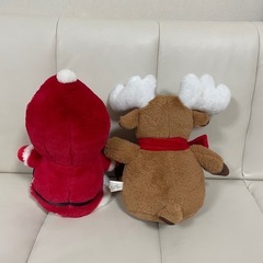 サンタクロース＆トナカイ　ぬいぐるみの画像