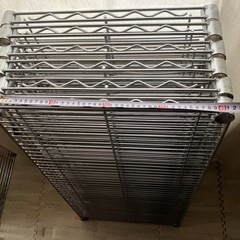 【早期引き取りでお値下げいたします】エレクターシェルフ スーパーシリーズ ワイヤーシェルフ W910×D460mm 棚板6枚 の画像