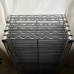 【早期引き取りでお値下げいたします】エレクターシェルフ スーパーシリーズ ワイヤーシェルフ W910×D460mm 棚板6枚 の画像